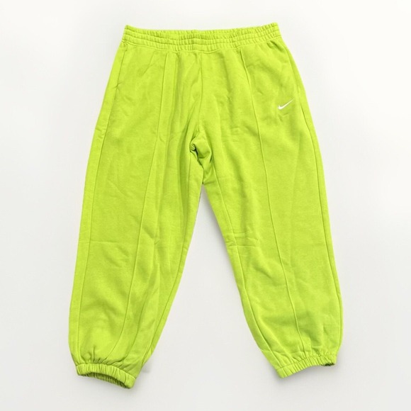 Nike Joggers Sweatpants Womens 1X Fleece Loose Fit Mid Rise Green DH1045-321 - Picture 1 of 11